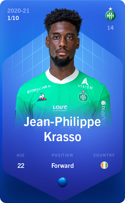 Sorare - Sorare Official - Jean-Philippe Krasso 2020-21 • Super Rare 1/10 - NFT # 99300581787054444662480132425012581520593932711398909921442145489523511335543