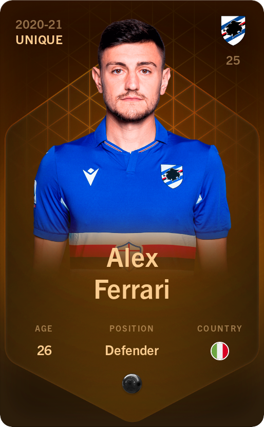 Sorare - Sorare Official - Alex Ferrari 2020-21 • Unique - NFT # 5590399387559347041018388051421052860609219703527557674151545193828119606555