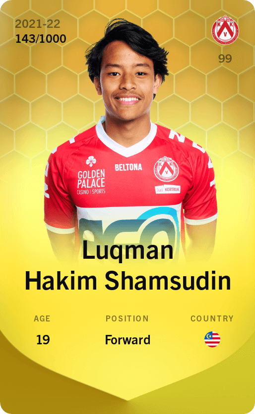 Luqman Hakim Shamsudin 2021-22 • Limited 143/1000