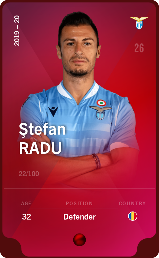 Sorare - Sorare Official - Ştefan Radu 2019-20 • Rare 22/100 - NFT # 34612999028897438274388892665079475920284366167405658596480654399709220544378