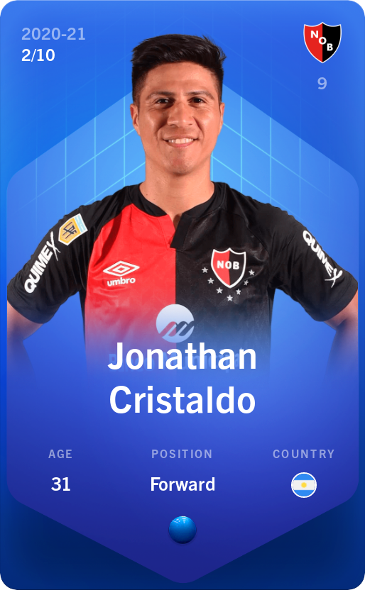 Sorare - Sorare Official - Jonathan Cristaldo 2020-21 • Super Rare 2/10 - NFT # 56507651106586008500377105560926960439533842759941743402660666832944624112458