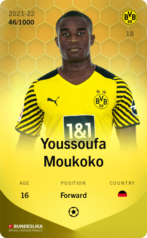 Youssoufa Moukoko 2021-22 • Limited 46/1000