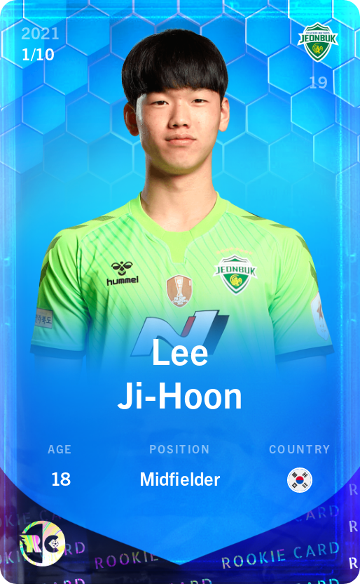 Sorare - Sorare Official - Lee Ji-Hoon 2021-22 • Super Rare 1/10 - NFT # 2120277607590634585435330754008924752576005886777768606948481438561191368773