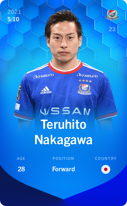 Sorare - Sorare Official - Teruhito Nakagawa 2021-22 • Super Rare 5/10 - NFT # 21945719767358269927032382834485957721941152251827669457899869784362049069472