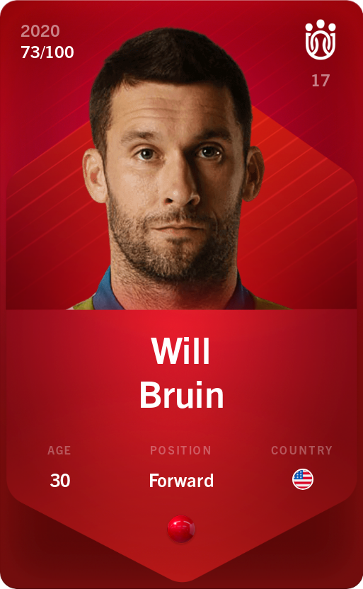 Sorare - Sorare Official - Will Bruin 2020-21 • Rare 73/100 - NFT # 71082394718263694638646125415682798374345309925295190822766348785522717810099