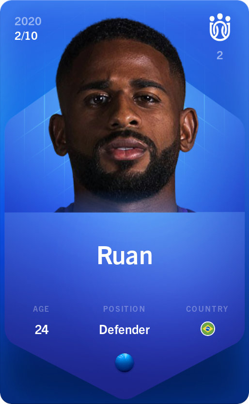 Sorare - Sorare Official - Ruan 2020-21 • Super Rare 2/10 - NFT # 297764779435668751093440670163257284684988317006076284344950391014483310008
