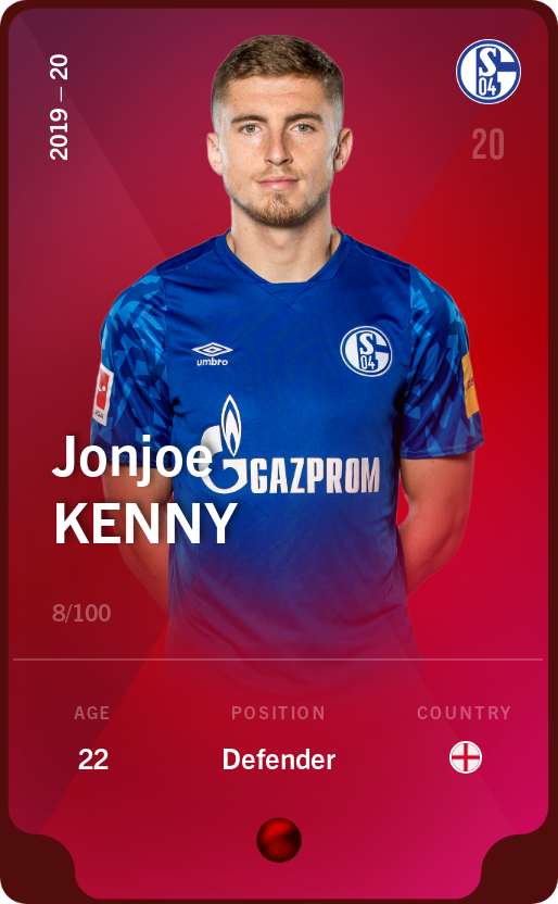 Sorare - Sorare Official - Jonjoe Kenny 2019-20 • Rare 8/100 - NFT # 12729957277561106670225374852345780186059054191123348496340862658095486989928
