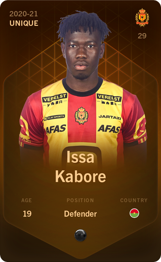 Sorare - Sorare Official - Issa Kabore 2020-21 • Unique - NFT # 88072938515673770619277229907722809363528905553776629166919321664081020118812
