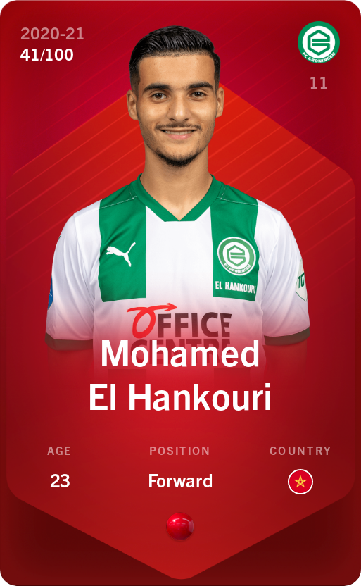 Sorare - Sorare Official - Mohamed El Hankouri 2020-21 • Rare 41/100 - NFT # 51764915213018266454537319636133602208045940661466548660973622955399638355059