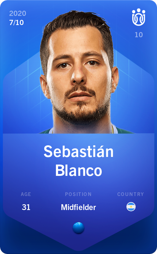 Sorare - Sorare Official - Sebastián Blanco 2020-21 • Super Rare 7/10 - NFT # 69702636896288064513763412276183713856338203050204055843709018388569368997672