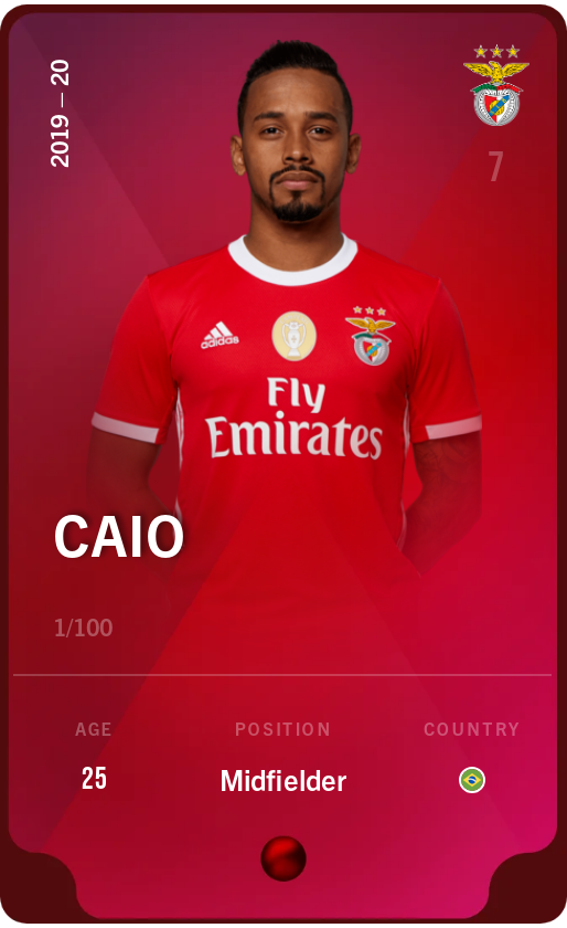 Sorare - Sorare Official - Caio 2019-20 • Rare 1/100 - NFT # 13200978240606825897352814378805464704129034025912820414047327251506793282058