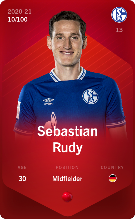 Sorare - Sorare Official - Sebastian Rudy 2020-21 • Rare 10/100 - NFT # 10827288269446434327695338787339765359462558940746822045281398004436876417466
