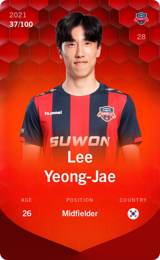 Sorare - Sorare Official - Lee Yeong-Jae 2021-22 • Rare 37/100 - NFT # 57318007620987111797714824188415783643678874223499354527267153093524054928219