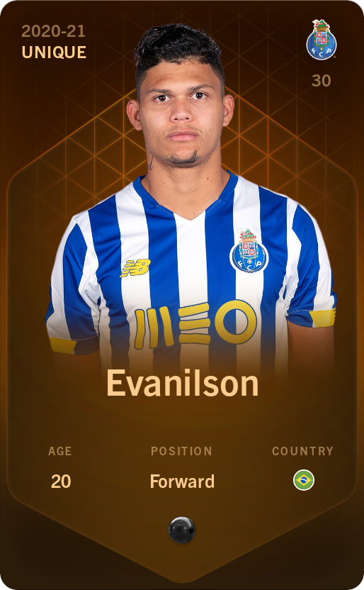 Sorare - Sorare Official - Evanilson 2020-21 • Unique - NFT # 59879448906437576590494124284649967769651870913086619251541858108775478390206