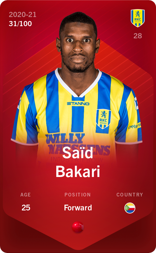 Sorare - Sorare Official - Saïd Bakari 2020-21 • Rare 31/100 - NFT # 24256115035507821837656409006617282931112628144822273965304009643667611669696