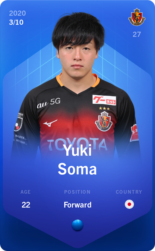 Sorare - Sorare Official - Yuki Soma 2020-21 • Super Rare 3/10 - NFT # 96967245061993092467102033663492929538570142789729510463047100409324052331047