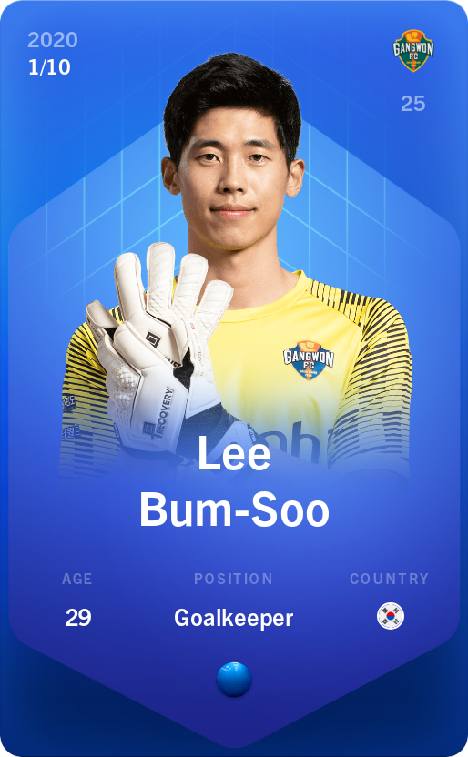 Sorare - Sorare Official - Lee Bum-Soo 2020-21 • Super Rare 1/10 - NFT # 31735357092150784548738800813156037242316302028401773598328931555713658226019