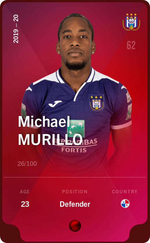 Sorare - Sorare Official - Michael Murillo 2019-20 • Rare 26/100 - NFT # 66369251151763069369890058354992626673232291600757616583100415020195125211129