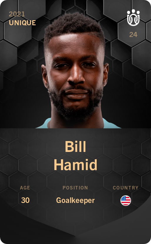 Sorare - Sorare Official - Bill Hamid 2021-22 • Unique - NFT # 76284796368388547255649704450207077474091619329373433972762956646594566889084