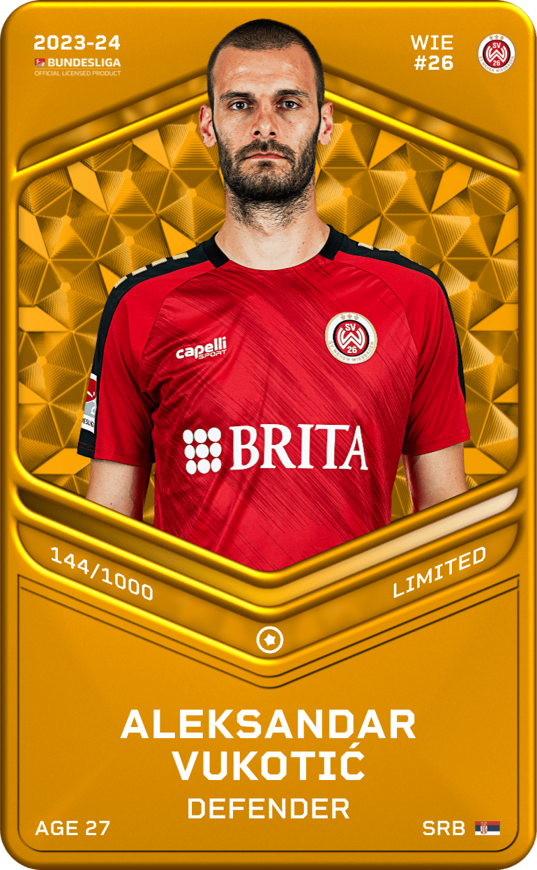 Aleksandar Vukotić 2023-24 • Limited 144/1000