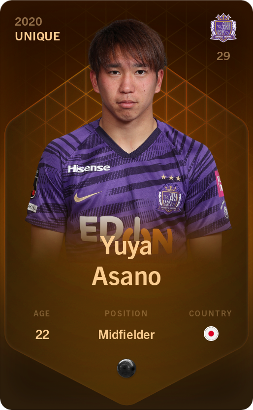 Sorare - Sorare Official - Yuya Asano 2020-21 • Unique - NFT # 39129343198004923105334369572653024312355954498720268457589000703501333509833