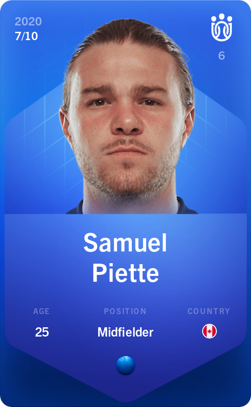 Sorare - Sorare Official - Samuel Piette 2020-21 • Super Rare 7/10 - NFT # 26480238421613498214835430313662981451673169781926318020249577342606645877370