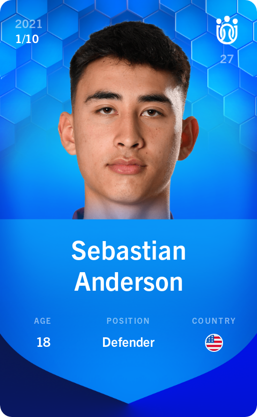 Sorare - Sorare Official - Sebastian Anderson 2021-22 • Super Rare 1/10 - NFT # 101118358466060856058079139700825921499019921255856359745621509658945495123766