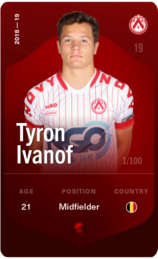 Sorare - Sorare Official - Tyron Ivanof 2018-19 • Rare 1/100 - NFT # 64207306826883611932799212635937065357702085839179350346248360309780493460612