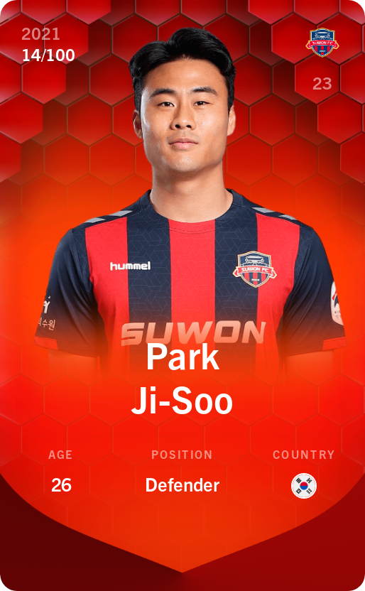 Sorare - Sorare Official - Park Ji-Soo 2021-22 • Rare 14/100 - NFT # 60902374023922709746145480389455852284497908990824041967761057280486510525003