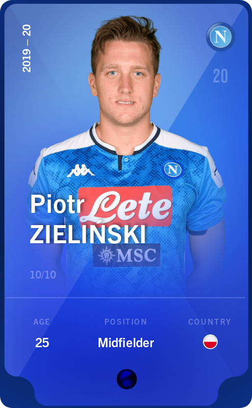 Sorare - Sorare Official - Piotr Zieliński 2019-20 • Super Rare 10/10 - NFT # 44350977259212290102238344963346492068867755606781424780045973882860761582064