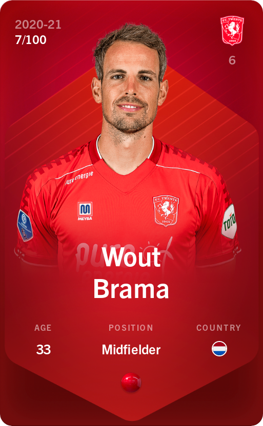 Sorare - Sorare Official - Wout Brama 2020-21 • Rare 7/100 - NFT # 68885026972238498439641954639386894843727892234791437519314495344645413437382