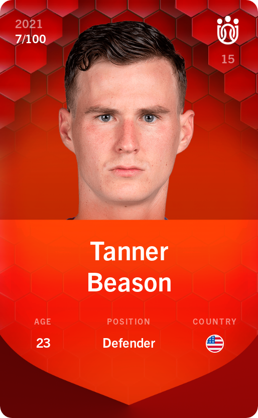 Sorare - Sorare Official - Tanner Beason 2021-22 • Rare 7/100 - NFT # 93638959018091619044147669627817715235129114450432239183385659130004916300274