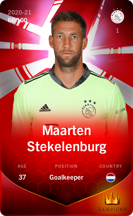 Sorare - Sorare Official - Maarten Stekelenburg 2020-21 • Rare 66/100 - NFT # 62318775333581777266620167169667676970814931460943997120490942975386212708298