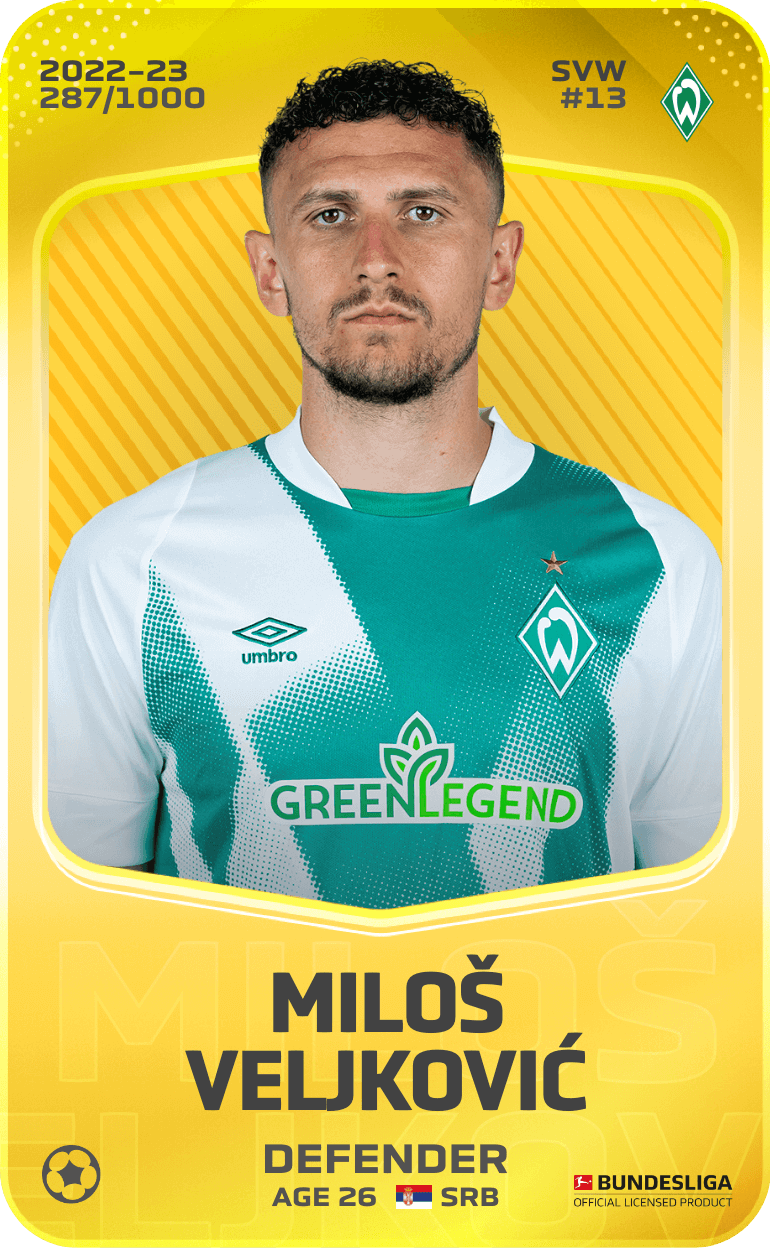 Miloš Veljković 2022-23 • Limited 287/1000