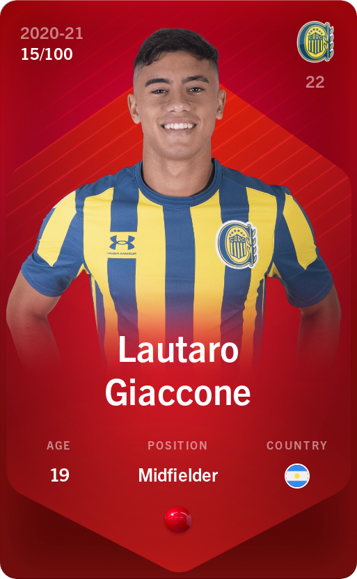 Sorare - Sorare Official - Lautaro Giaccone 2020-21 • Rare 15/100 - NFT # 36028055700254484542879791055122702858218035758438026689402690416627036190722