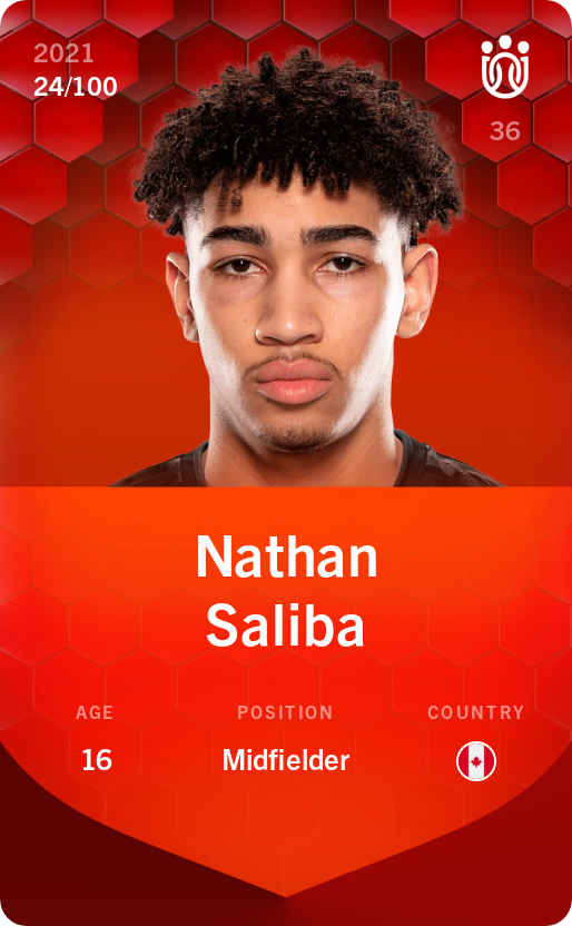 Sorare - Sorare Official - Nathan Saliba 2021-22 • Rare 24/100 - NFT # 61145552527606916969823131345207201977291518383382562506537275737977629131441