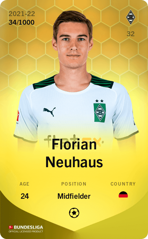 Florian Neuhaus 2021-22 • Limited 34/1000