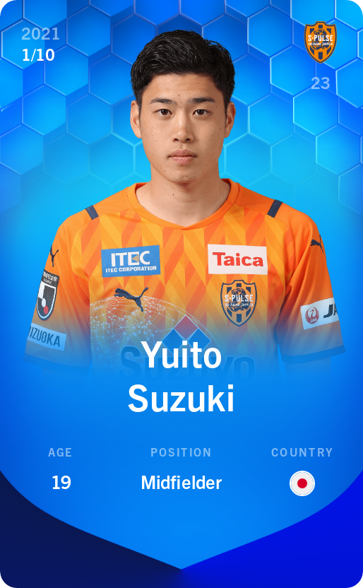 Sorare - Sorare Official - Yuito Suzuki 2021-22 • Super Rare 1/10 - NFT # 114287882929831298895621596119258684658293251326138956602330394261531939380678