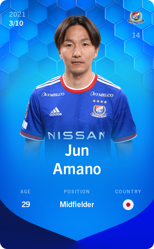 Sorare - Sorare Official - Jun Amano 2021-22 • Super Rare 3/10 - NFT # 70506912315993667192762250703158762487660109309024855278845136437289416982879