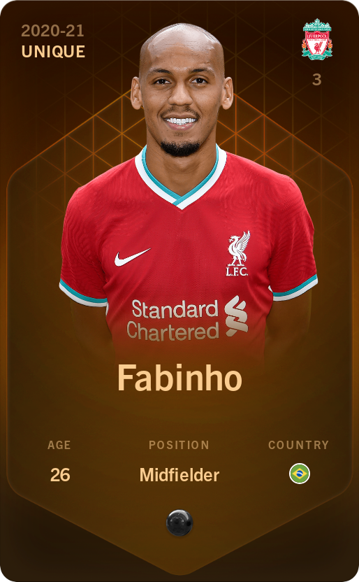 Sorare - Sorare Official - Fabinho 2020-21 • Unique - NFT # 62054876399296303615312547840490662835514677162505831405420722821540212653689