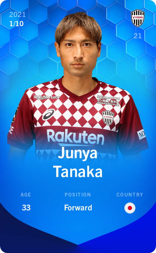 Sorare - Sorare Official - Junya Tanaka 2021-22 • Super Rare 1/10 - NFT # 2633840519229824965230895355733262976894282610646810709599320564189981537400