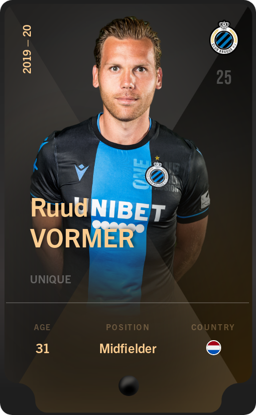 Sorare - Sorare Official - Ruud Vormer 2019-20 • Unique - NFT # 22915712109896039475859711610161738445937510481224021503503052711294699988618