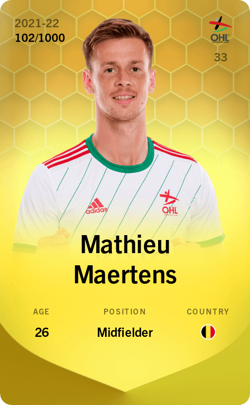 Mathieu Maertens 2021-22 • Limited 102/1000