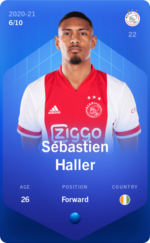 Sorare - Sorare Official - Sébastien Haller 2020-21 • Super Rare 6/10 - NFT # 50090102884816539475429815285149251556466697756991036748424002483598104718919