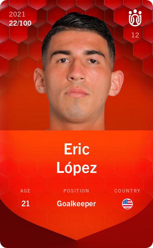 Sorare - Sorare Official - Eric López 2021-22 • Rare 22/100 - NFT # 89947799887713086298876144513737753881930295271248817330013353037176182336363