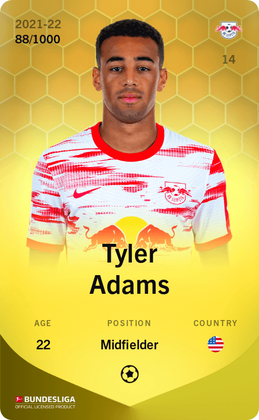 Tyler Adams 2021-22 • Limited 88/1000