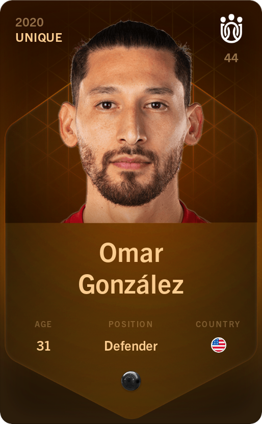 Sorare - Sorare Official - Omar González 2020-21 • Unique - NFT # 444718185285060606990786241307051222620090993879642351036234806820273318046