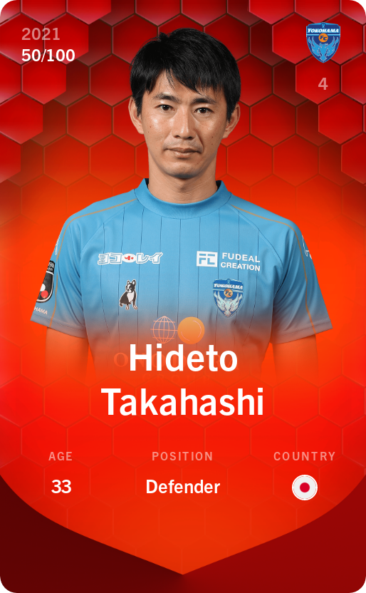 Sorare - Sorare Official - Hideto Takahashi 2021-22 • Rare 50/100 - NFT # 81358093773709304427390195970804824643922400743639714262705143071182908277335