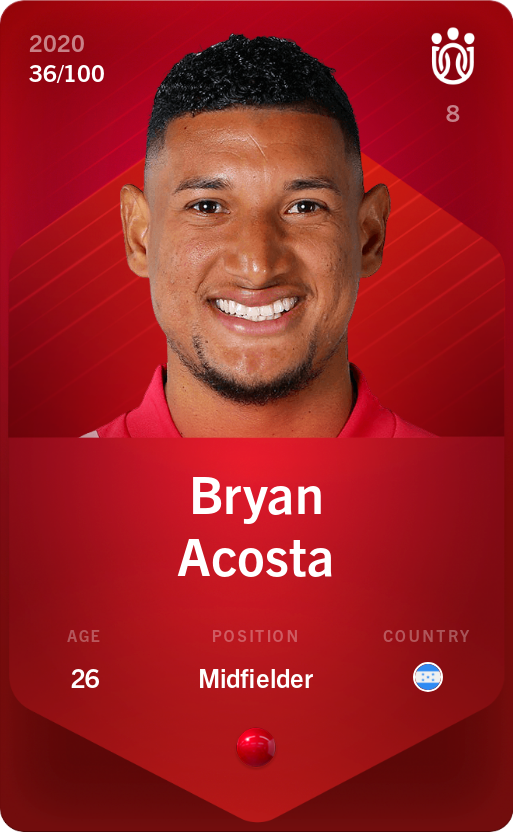 Sorare - Sorare Official - Bryan Acosta 2020-21 • Rare 36/100 - NFT # 40336115617199392168225230876899567582042064521175037201763829351129576415005