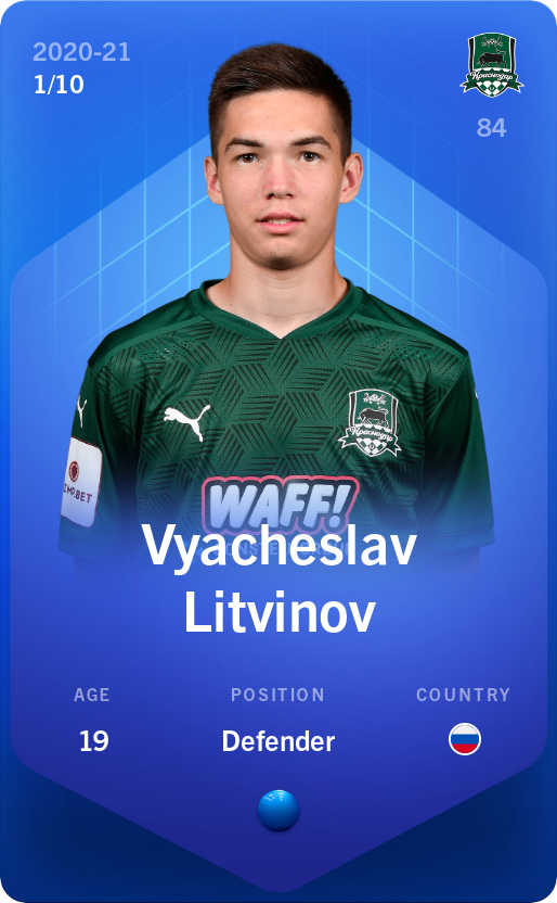 Sorare - Sorare Official - Vyacheslav Litvinov 2020-21 • Super Rare 1/10 - NFT # 3245267956407214097768868241279998864357200667206384802288188970048209827728